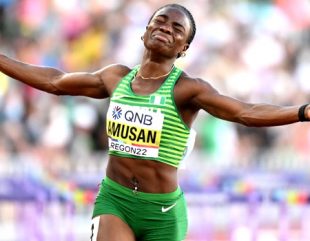 Tobi Amusan sets a new record, and wins the 100-meter hurdles gold medal (Photos)