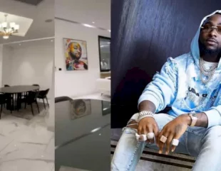 Man drags Davido; shares video of the flooded road that leads to his Banana Island mansion