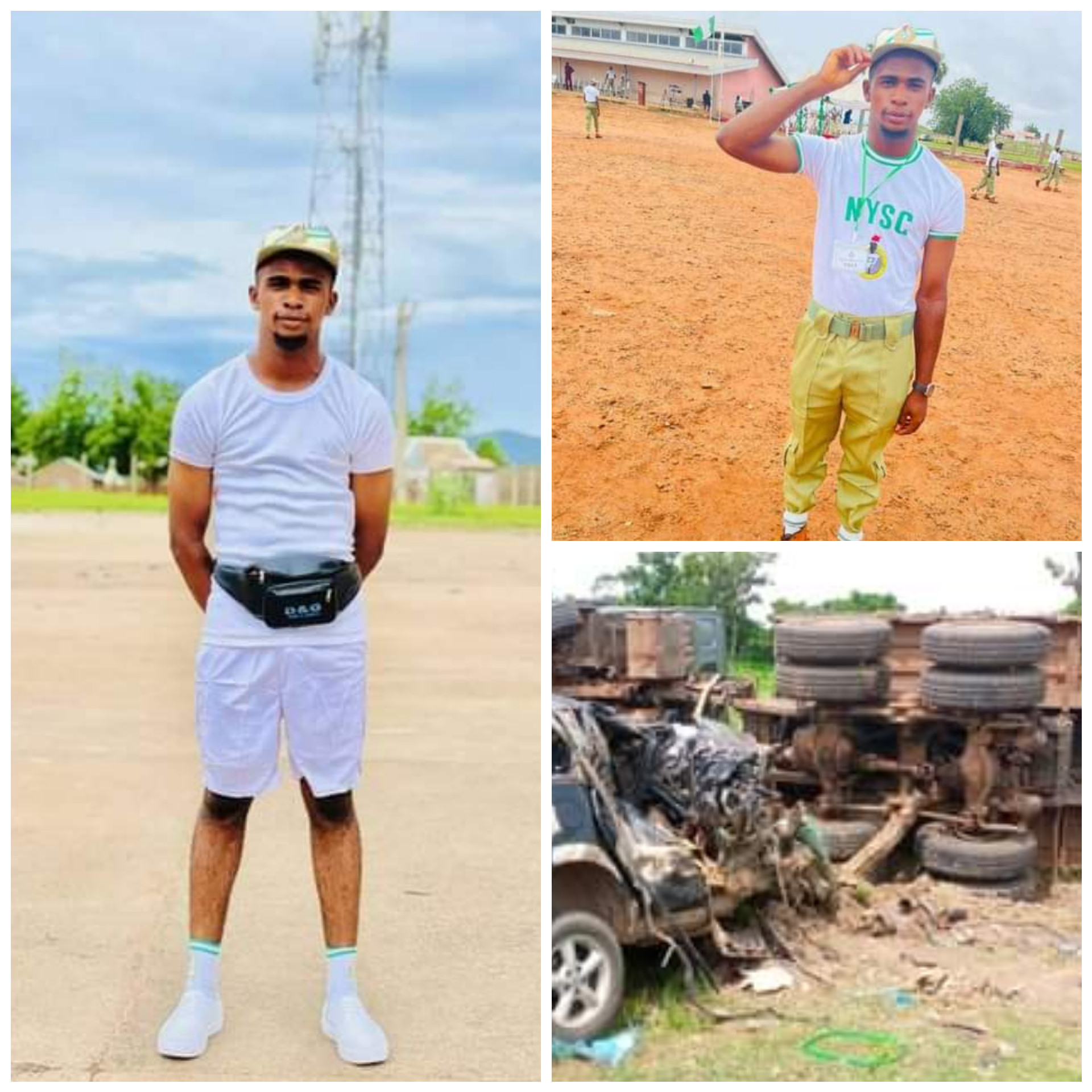 Corps member killed in a car accident after leaving Adamawa Orientation Camp (Photos)