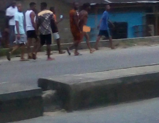 Young Man paraded N*ked in a Bayelsa community after allegedly stealing female pants