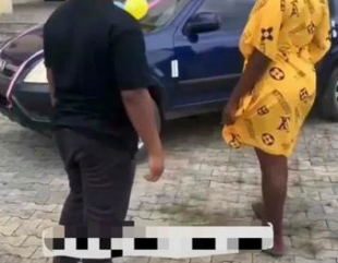 What’s The Meaning Of This – Lady Questions Boyfriend After He Gave Her A Car On Her Birthday (Video)