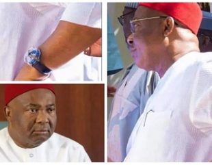 Nigerians blast Imo Governor Uzodinma after spotting him with a designer wristwatch worth N455 million