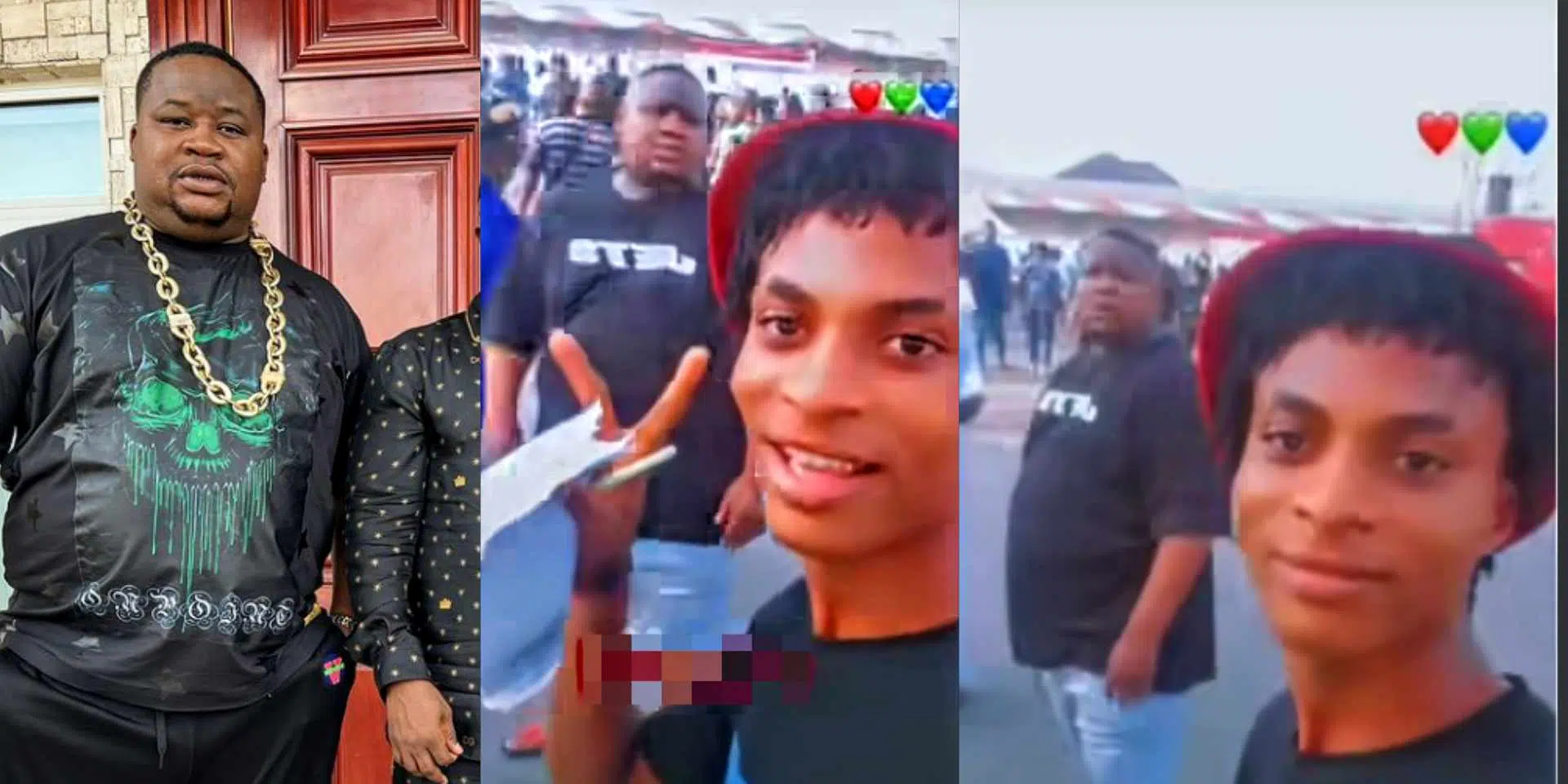 “Baba don humble” – Reactions as another fan makes a video of Cubana Chief Priest