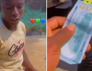 “School no be scam” – Reactions as bike man rejects 100 dollars from a passenger, says he wants naira (Video)