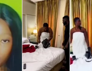 Lady accused of stealing passport and diamonds at a hotel breaks silence in new video