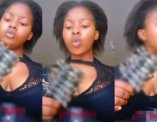 “Disgusting” – Netizens blast pretty lady spotted eating rats (Video)