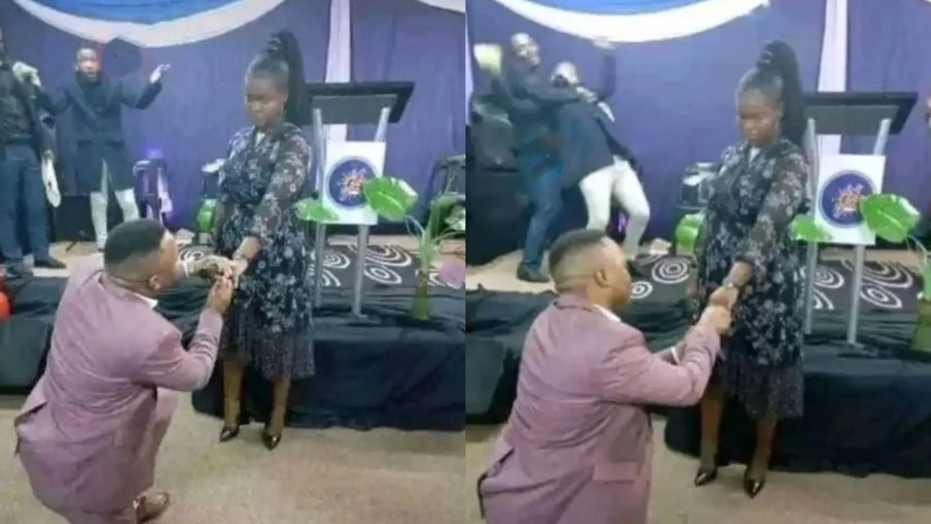 Junior pastor reportedly faints as senior pastor engages his girlfriend