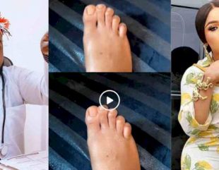 “Even camel no get this kind toe” – Sabinus ridicules Bobrisky for flaunting his ‘fresh’ leg online