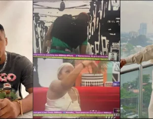 #BBNaija: Amaka’s priceless reaction as Groovy and Phyna share goodnight kiss (Video)