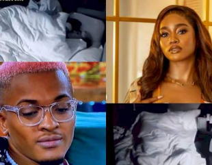 #BBNaija: Groovy and Beauty’s ‘under the duvet movements’ sparks reactions (Video)