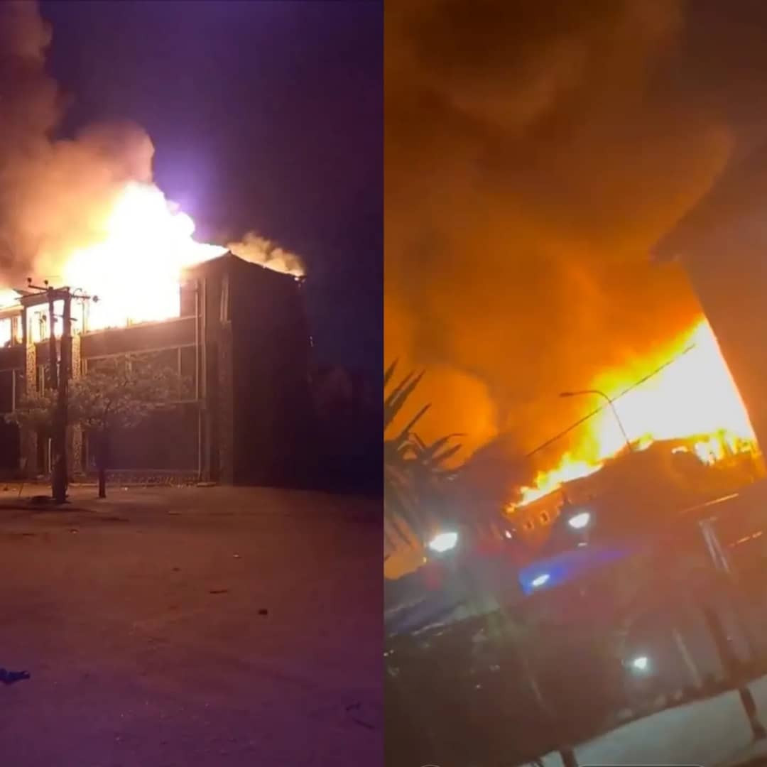 Goods worth millions in Naira burns as fire guts popular supermarket in Festac Town