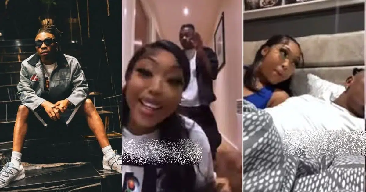 Video of Mayorkun with alleged girlfriend causes  stir online