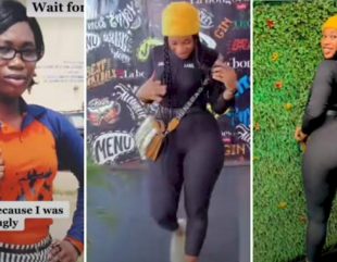 “My ex left me because I was ugly” – Lady says as she shows off amazing transformation in a video