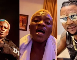 “Stop playing his song, he is an ingrate” – Portable rages in a live video as he drags Oritse Femi (Video)