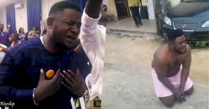 Pictures of notorious kidnapper “Lion” pouring out his soul during worship in church surfaces