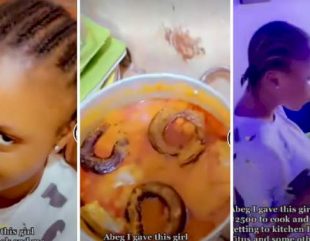 Man shows off soup his girlfriend cooked with just N2,500 (Video)