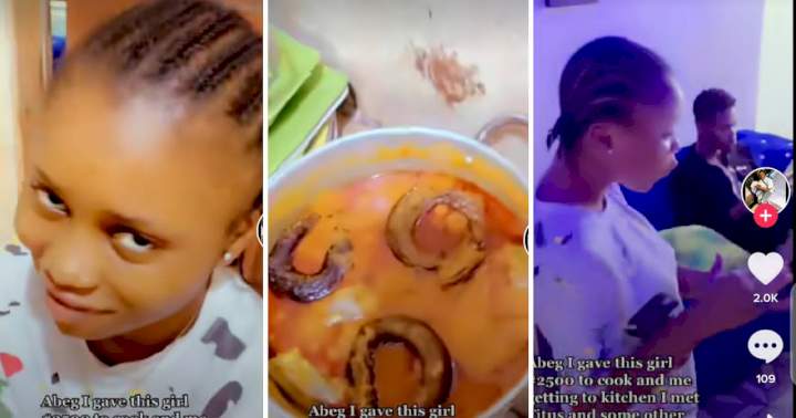 Man shows off soup his girlfriend cooked with just N2,500 (Video)