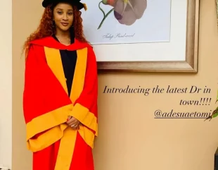 <strong>Adesua Etomi-Wellington Bags Doctorate Degree From UK University</strong>