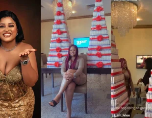 #BBaija: Amaka receives gigantic money cake from fans (Video)