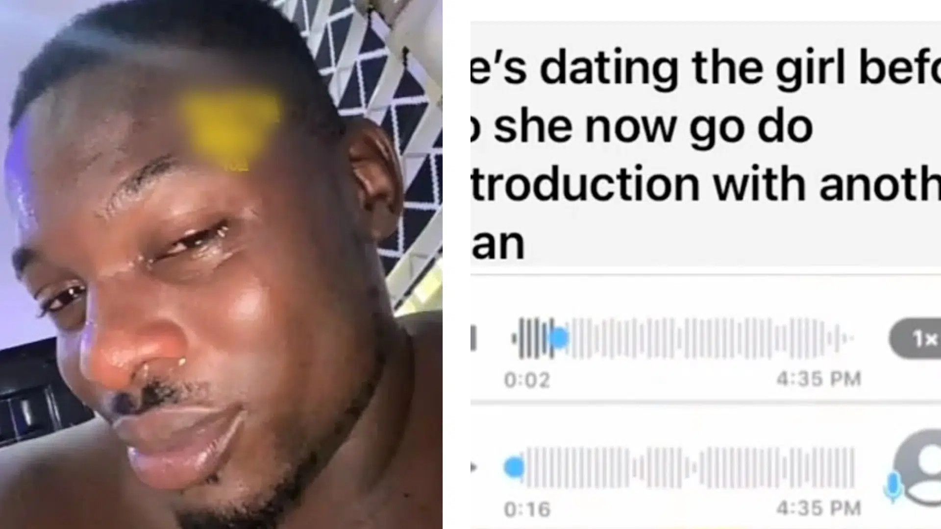 Heartbroken man weeps profusely after girlfriend dumped him to marry another (Audio/Video)