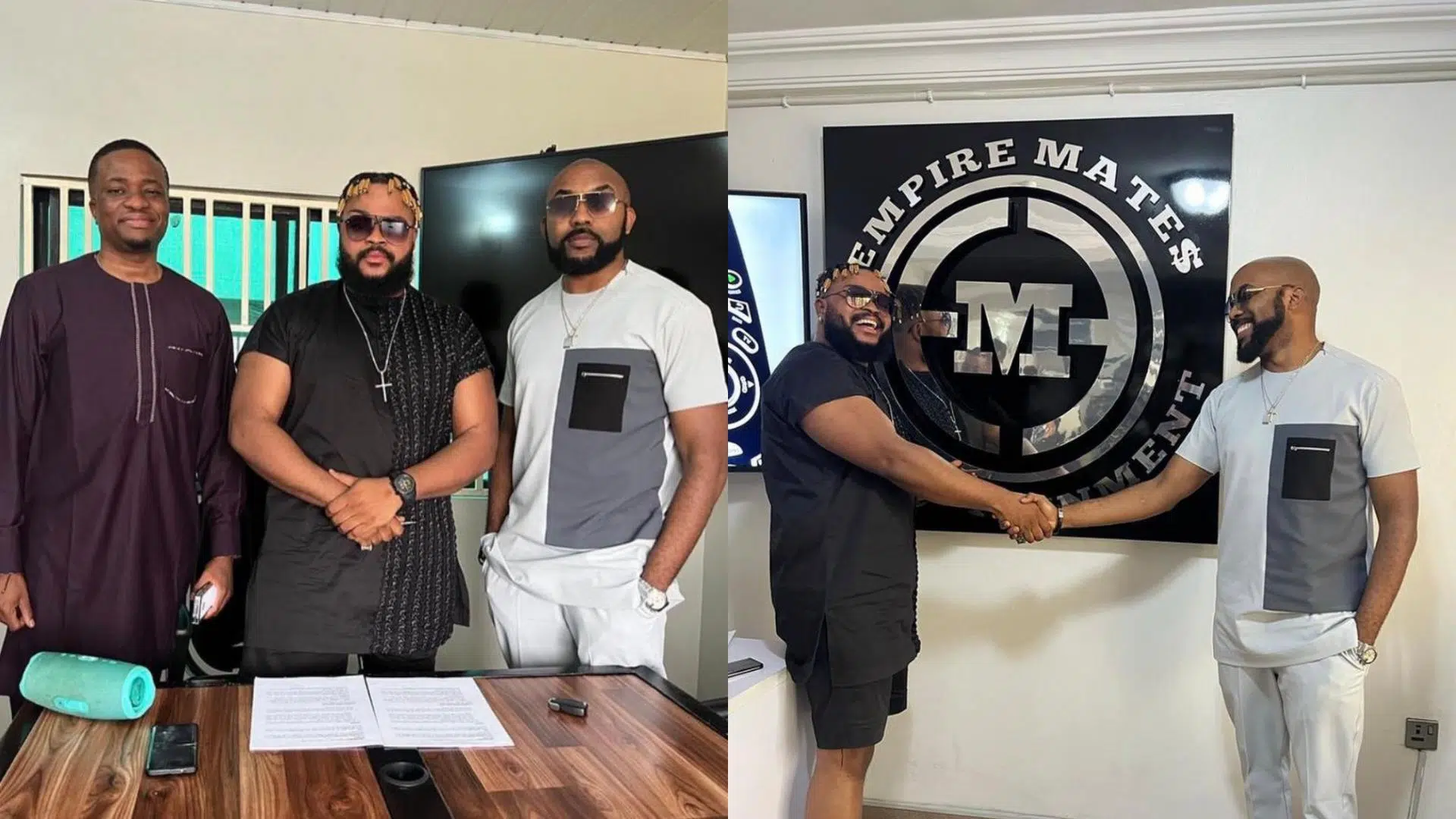 Reactions as Banky W signs Whitemoney to his record label, EME