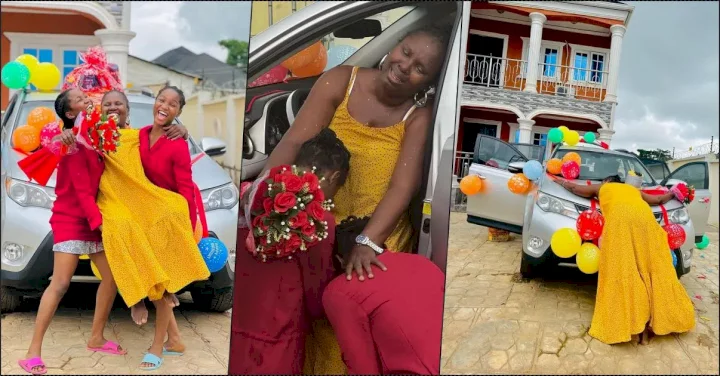 Twinz Love’s mother tears up as she receives a car gift