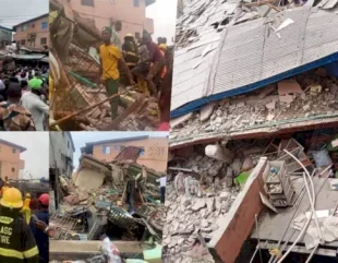 Lagos building collapses on prostitute and client during s3x