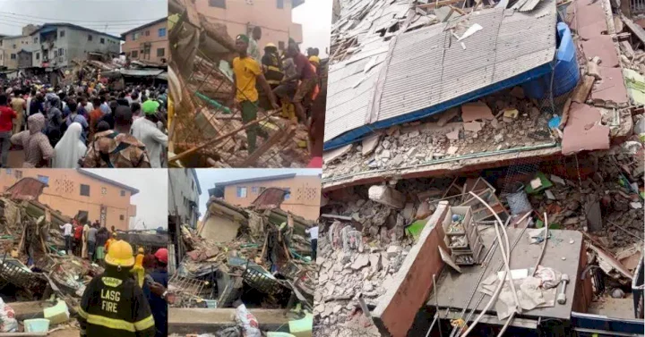 Lagos building collapses on prostitute and client during s3x