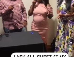 Funny Moment a Woman Asked Guests Who Turned Up For Her Baby Shower Without Gifts To Leave (Video)