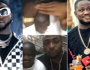 Reactions as Davido playfully lands hot slaps on Kogbagidi’s head (Video)