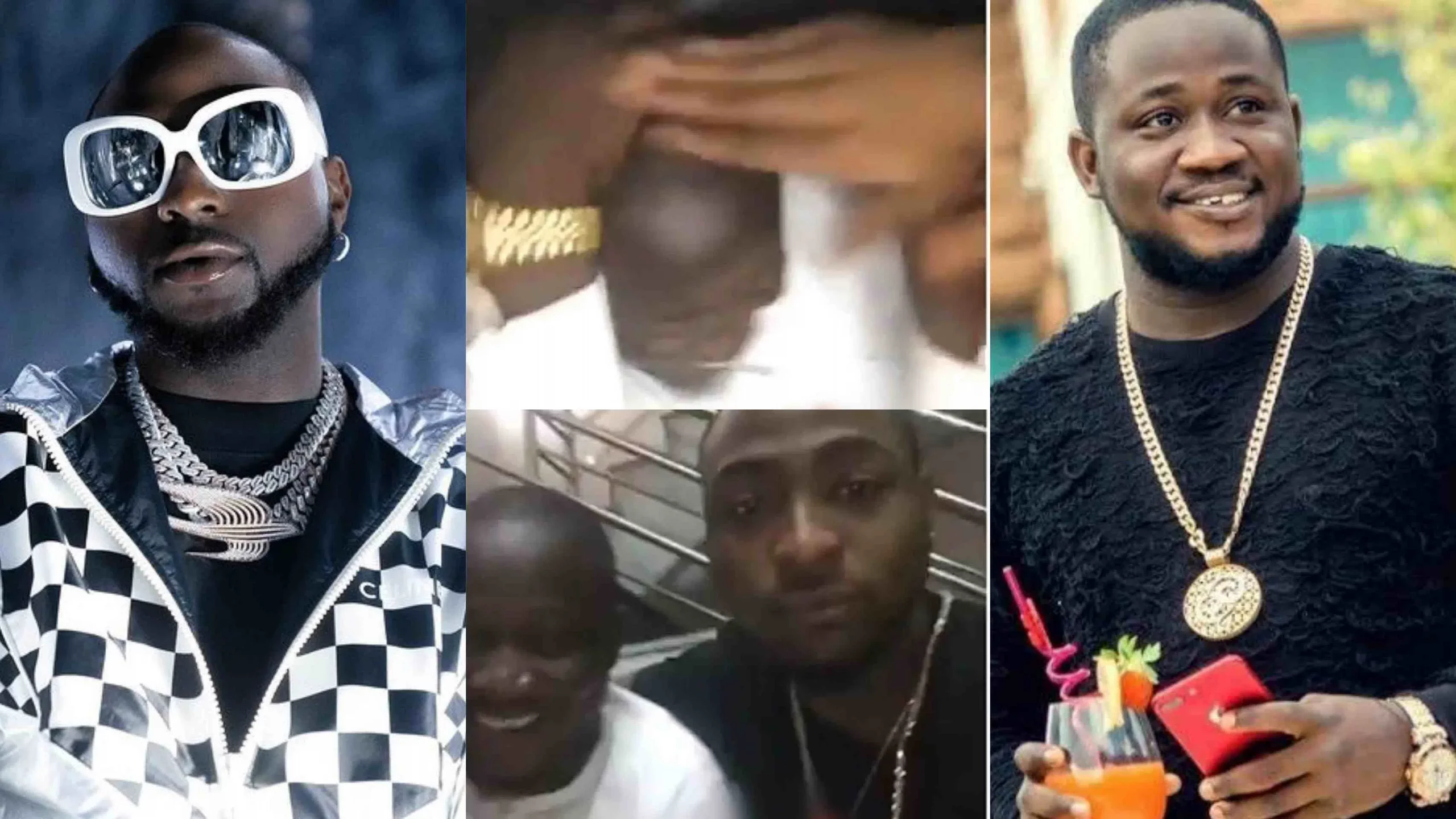 Reactions as Davido playfully lands hot slaps on Kogbagidi’s head (Video)