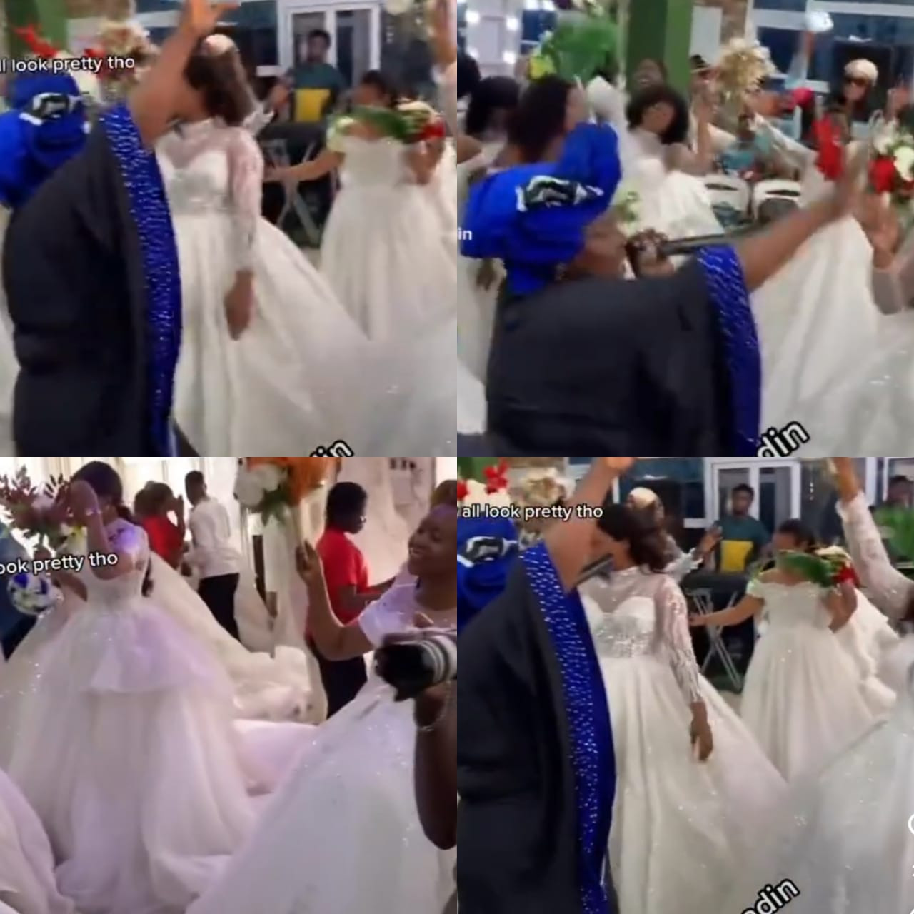 Single ladies searching for husbands attend church service in wedding gowns (Video)