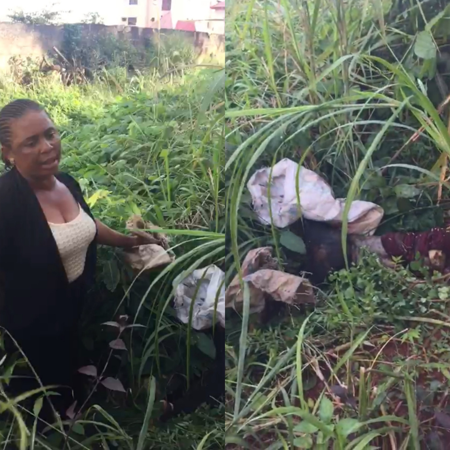 A woman flogs her maid to death and then abandons the body in a bush in Anambra (graphic video)