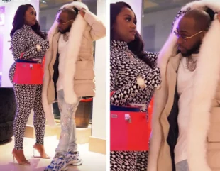 “The one in my heart”- Davido writes as he shares a lovely photo of himself and Chioma in London
