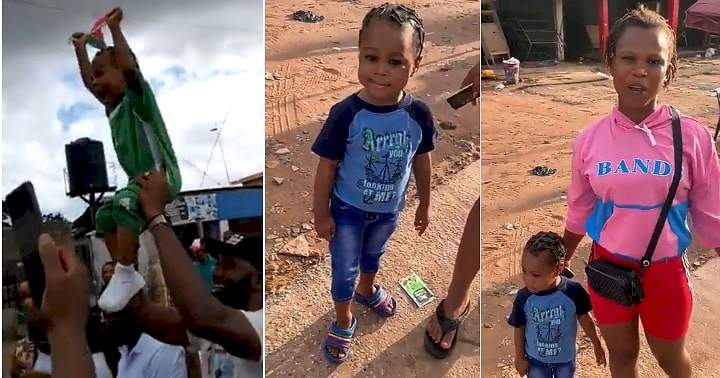 “I am a single mum, I don’t know where her dad is” – Mother of the little girl who participated in Peter Obi’s rally shares ordeal (Video)