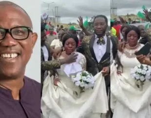 Newly wedded couple joins Labour Party’s rally in Benin (Video)