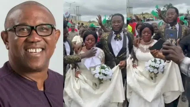 Newly wedded couple joins Labour Party’s rally in Benin (Video)