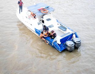 Lady jumps into Lagos lagoon after chatting with fiancé