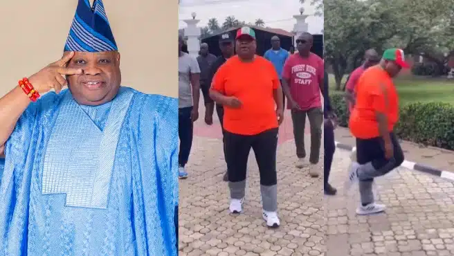 Davido’s uncle, Sen. Ademola dances joyfully as he counts down to swearing-in as governor (Video)