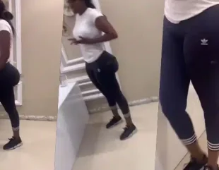 “Your body is in Nigeria but your bumbum is in South Africa” — Man teases wife as she flaunts her body (Video)