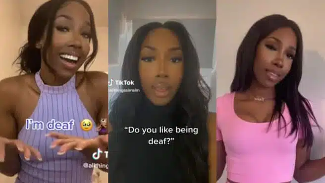 “Guys don’t want to date me because I’m deaf” – Pretty lady laments (Video)