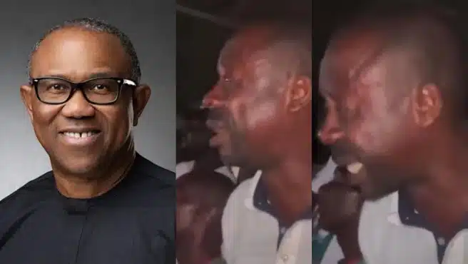 “We have suffered a lot, deliver us” — Man tears up at Peter Obi’s rally (Video)