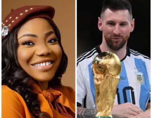 Season of back-to-back congratulations – Mercy Chinwo celebrates Lionel Messi’s World Cup victory