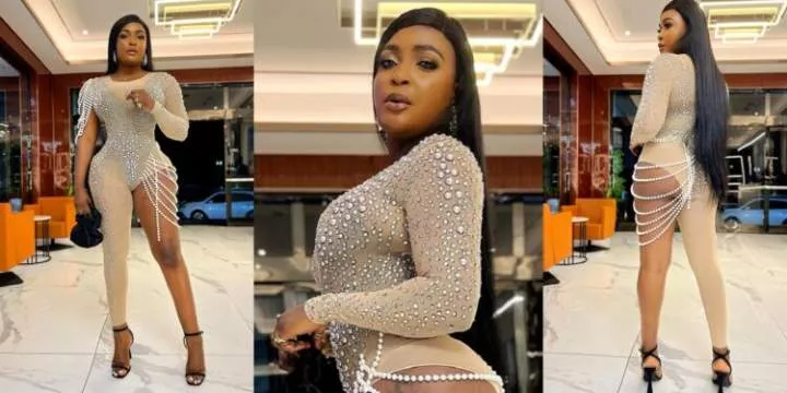 “You look razz” – Netizens react as Blessing Okoro steps out in a risqué outfit for a date (video)