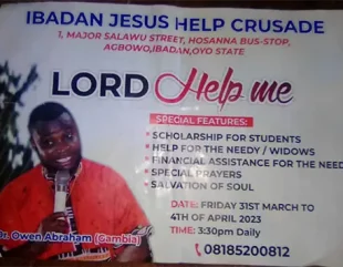 Gambian pastor absconds with 52 phones, money after crusade in Ibadan.