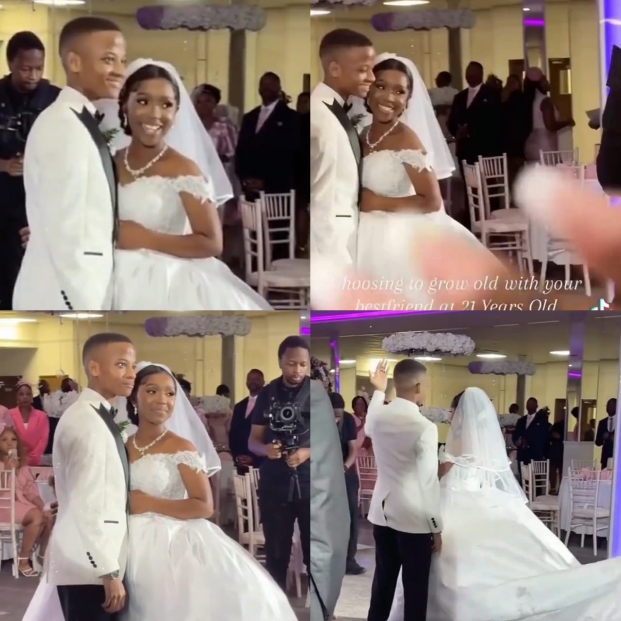 Reactions As Trending Video of 21 year-old Couple at Their Wedding Surfaces Online