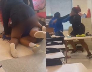 Student And Teacher Fight Inside a Class at Rocky Mount High School (Video)