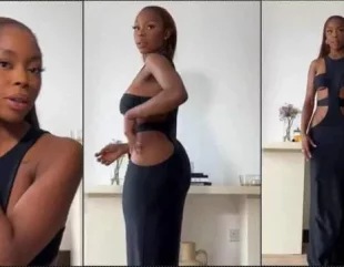 A Nigerian Lady, Wunmi Bello causes a stir with outfit to a first date (Video)