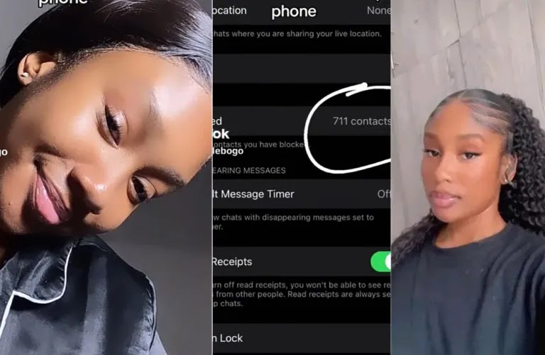 Pretty Lady Stirs Controversy after Blocking 711 People on Her WhatsApp (Video)