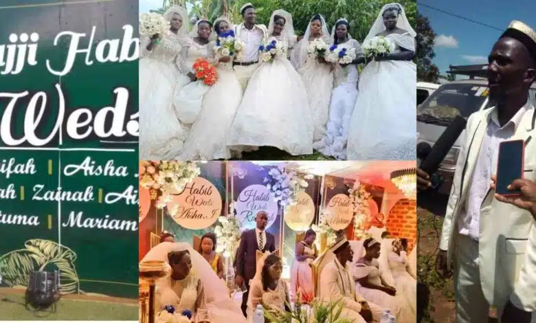 Man Ties the Knot with Seven Women on the Same Day in a Unique Union to Prevent Jealousy